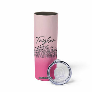 Personalized Wildflower Skinny Tumbler Custom Name Gift For Women TB10 Print Your Wear