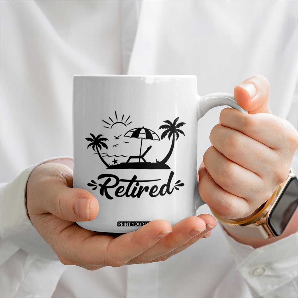 Funny Retirement Gifts Coffee Mug Happy Retiree Gag Farewell Present For Coworkers TB10 Print Your Wear
