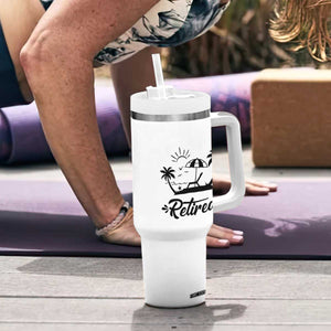 Funny Retirement Gifts Tumbler With Handle Happy Retiree Gag Farewell Present For Coworkers TB10 Print Your Wear