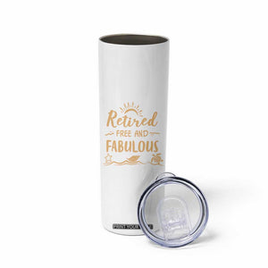 Retirement Gift for Woman 2026 Skinny Tumbler Goodbye Gifts Retired Free And Fabulous TB10 Print Your Wear
