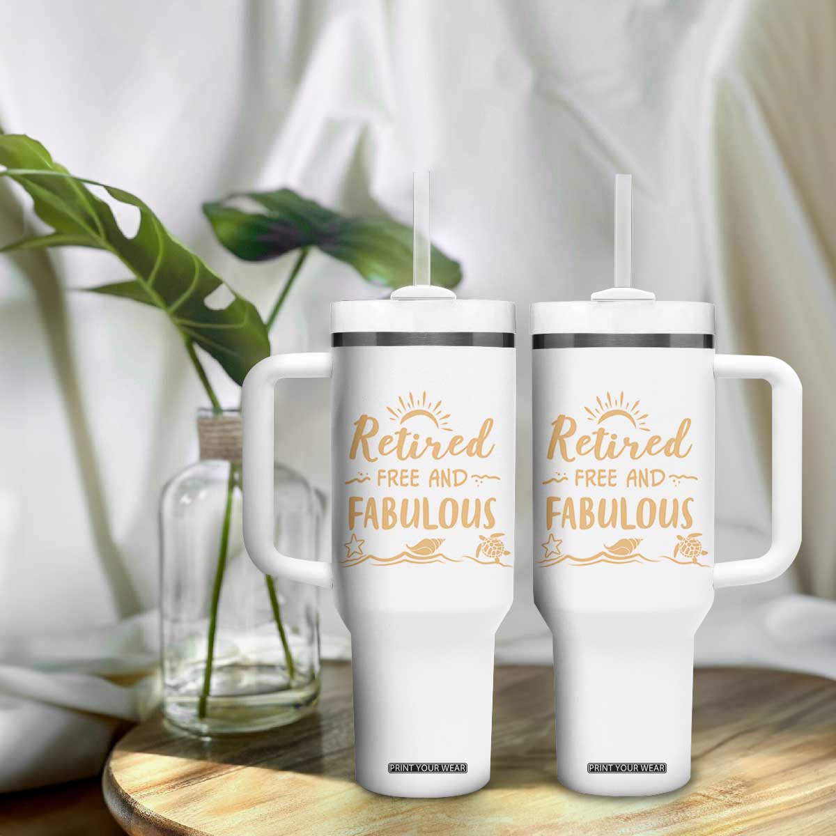 Retirement Gift for Woman 2026 Tumbler With Handle Goodbye Gifts Retired Free And Fabulous TB10 Print Your Wear