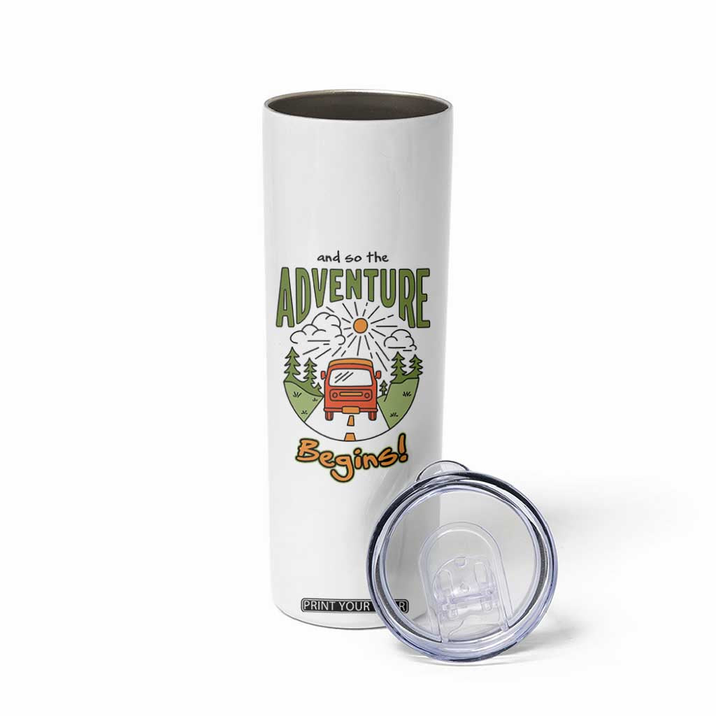 Goodbye Gifts Skinny Tumbler And So The Adventure Begins Coworker Leaving Farewell Gift TB10 Print Your Wear