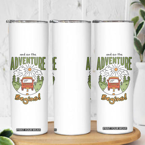 Goodbye Gifts Skinny Tumbler And So The Adventure Begins Coworker Leaving Farewell Gift TB10 Print Your Wear