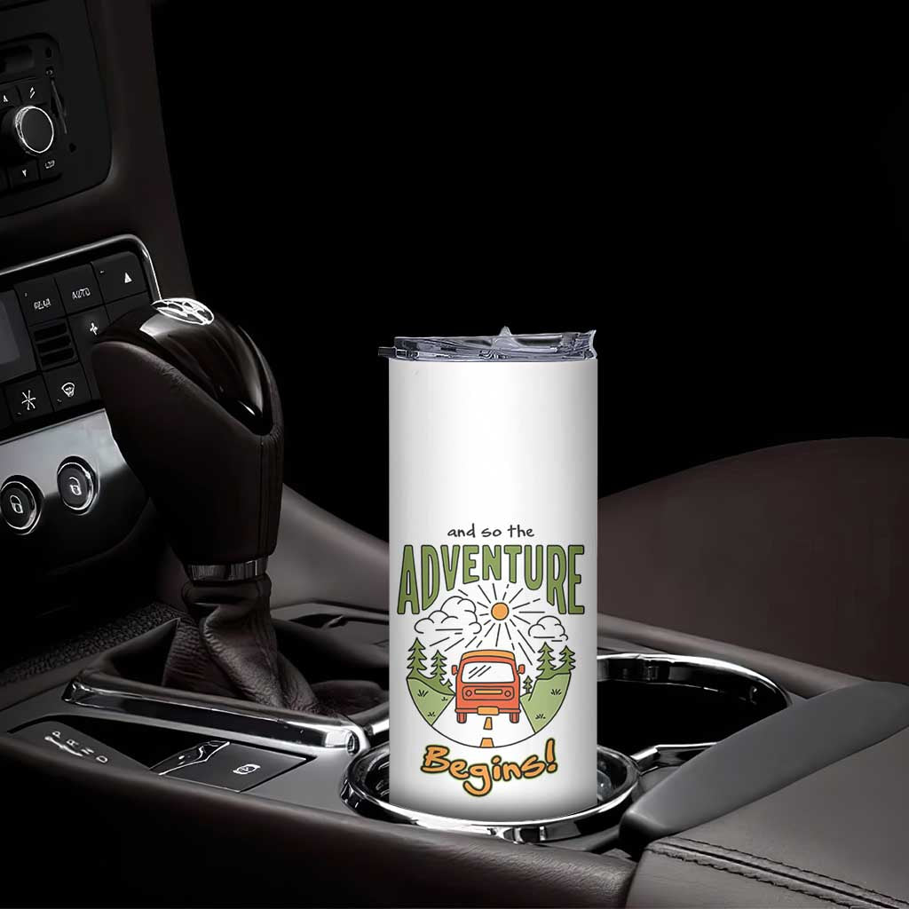 Goodbye Gifts Skinny Tumbler And So The Adventure Begins Coworker Leaving Farewell Gift TB10 Print Your Wear