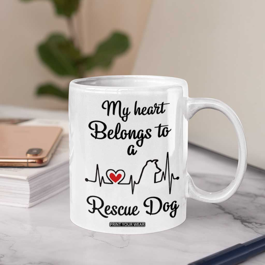 Rescue Dog Coffee Mug Animal Adopt Foster Animal Shelter Volunteer Dog Lovers TB10 Print Your Wear