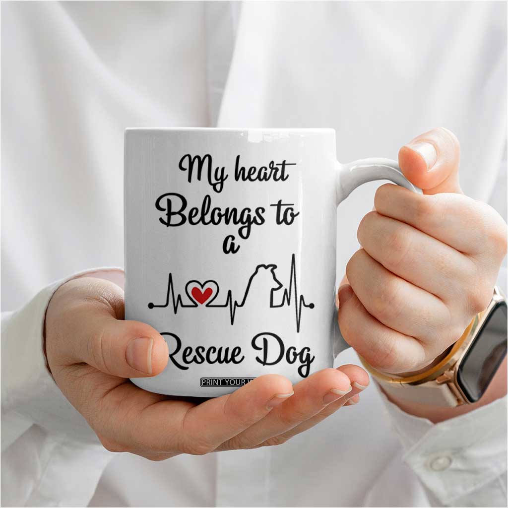Rescue Dog Coffee Mug Animal Adopt Foster Animal Shelter Volunteer Dog Lovers TB10 Print Your Wear