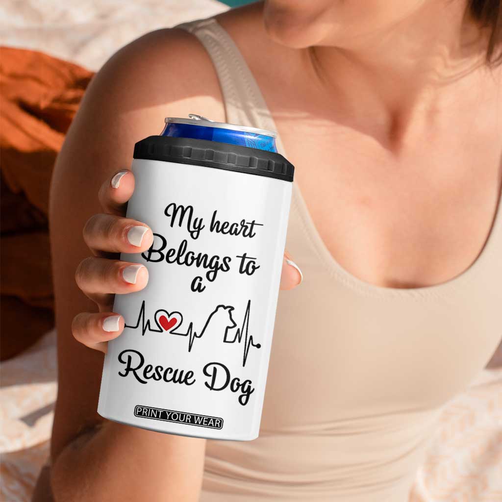 Rescue Dog 4 in 1 Can Cooler Tumbler Animal Adopt Foster Animal Shelter Volunteer Dog Lovers TB10 Print Your Wear