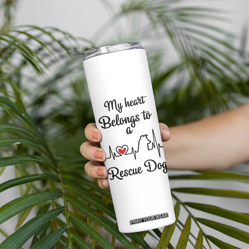Rescue Dog Skinny Tumbler Animal Adopt Foster Animal Shelter Volunteer Dog Lovers TB10 Print Your Wear
