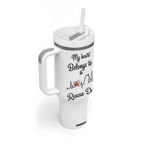 Rescue Dog Tumbler With Handle Animal Adopt Foster Animal Shelter Volunteer Dog Lovers TB10 Print Your Wear