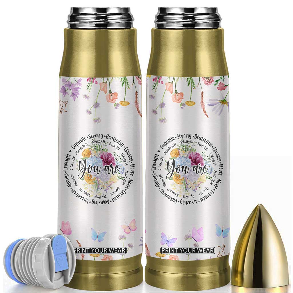 Christian Gifts for Women Bullet Tumbler Inspirational Religious Present Faith Jesus God Bible Verse Gift TB10 Cream Print Your Wear