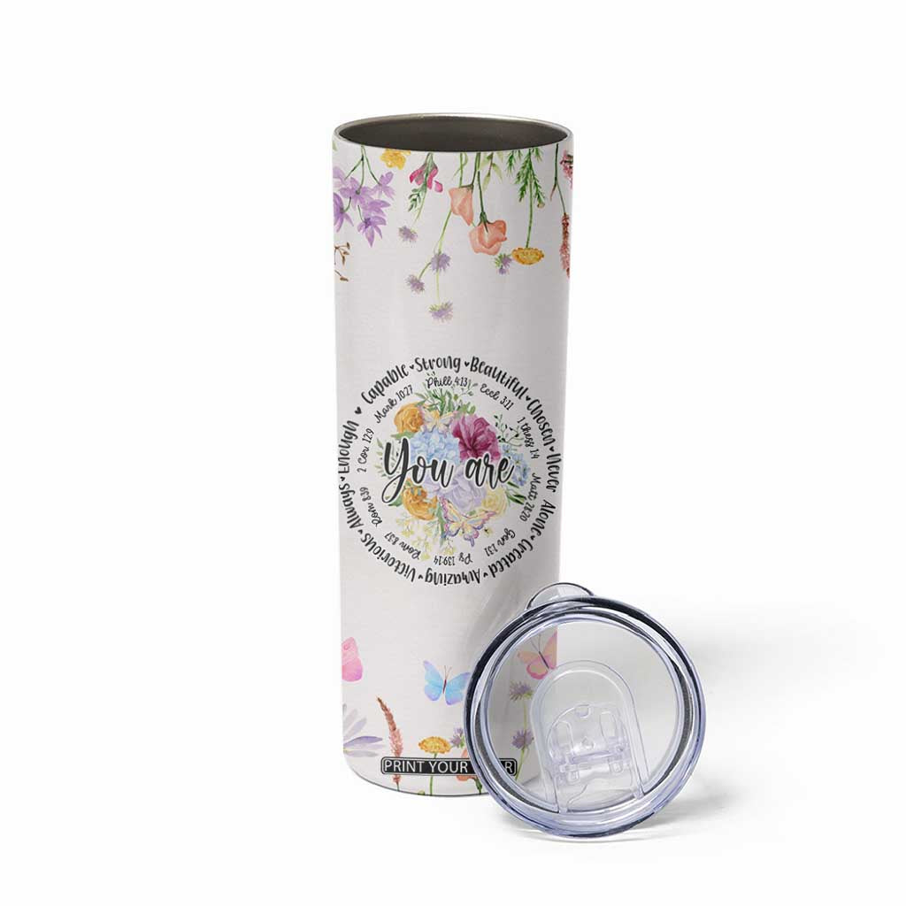 Christian Gifts for Women Skinny Tumbler Inspirational Religious Present Faith Jesus God Bible Verse Gift TB10 Print Your Wear