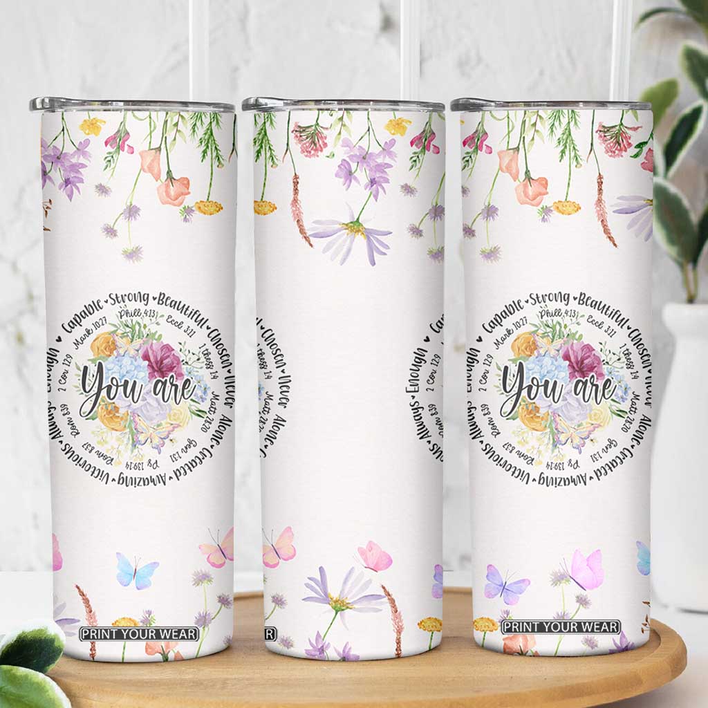 Christian Gifts for Women Skinny Tumbler Inspirational Religious Present Faith Jesus God Bible Verse Gift TB10 Print Your Wear