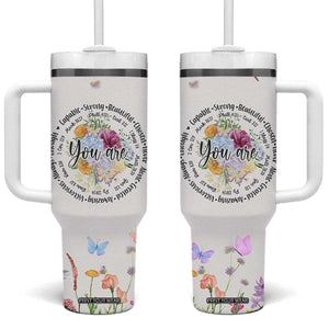 Christian Gifts for Women Tumbler With Handle Inspirational Religious Present Faith Jesus God Bible Verse Gift TB10 One Size: 40 oz Cream Print Your Wear
