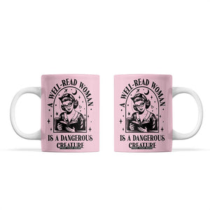 Book Lovers Gifts For Women Coffee Mug Funny Readers Librarians Bookaholics TB10 Pink Print Your Wear