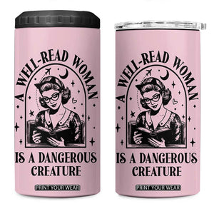 Book Lovers Gifts For Women 4 in 1 Can Cooler Tumbler Funny Readers Librarians Bookaholics TB10 One Size: 16 oz Pink Print Your Wear