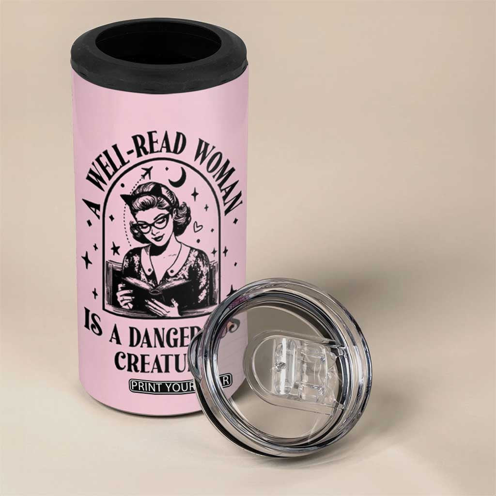 Book Lovers Gifts For Women 4 in 1 Can Cooler Tumbler Funny Readers Librarians Bookaholics TB10 Print Your Wear