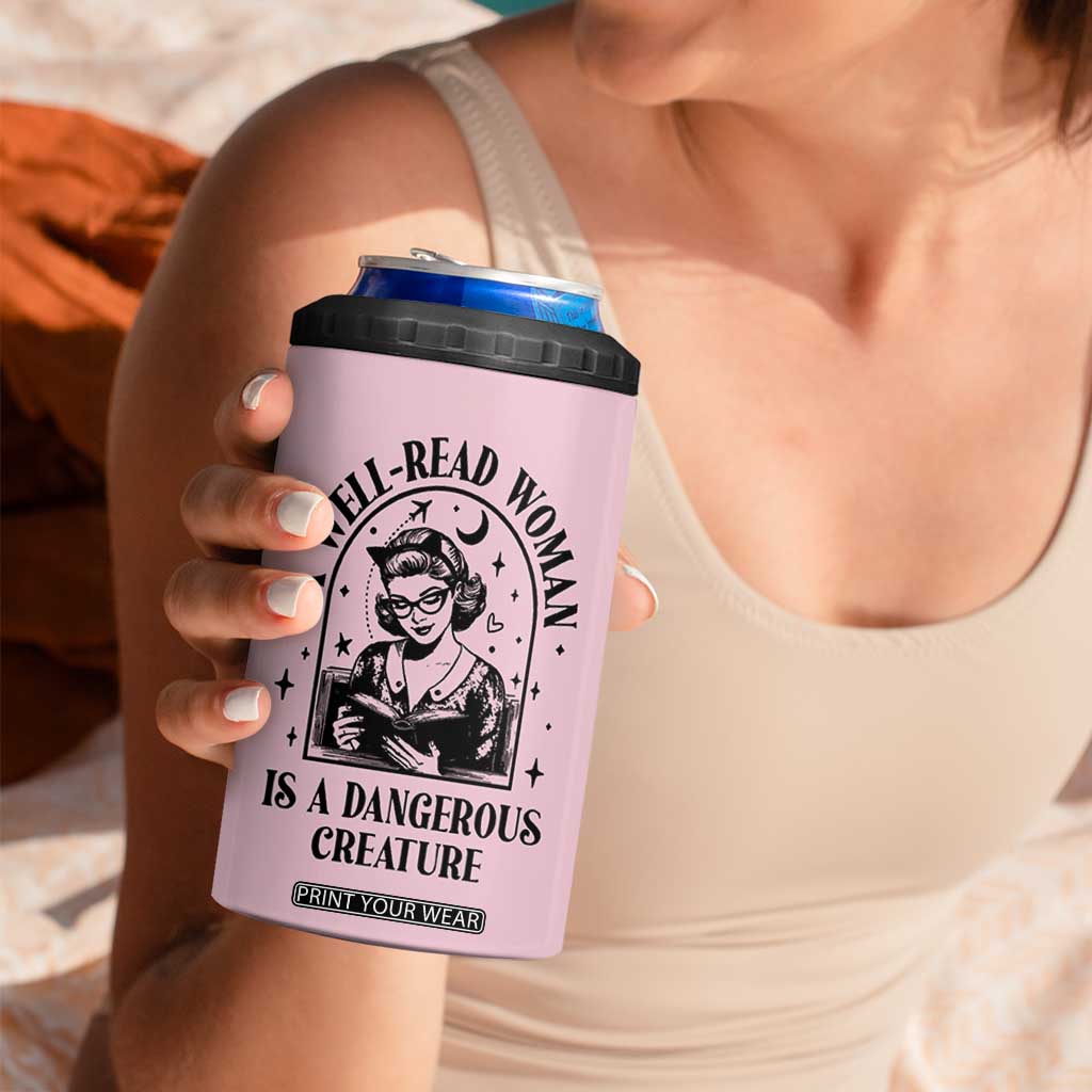 Book Lovers Gifts For Women 4 in 1 Can Cooler Tumbler Funny Readers Librarians Bookaholics TB10 Print Your Wear