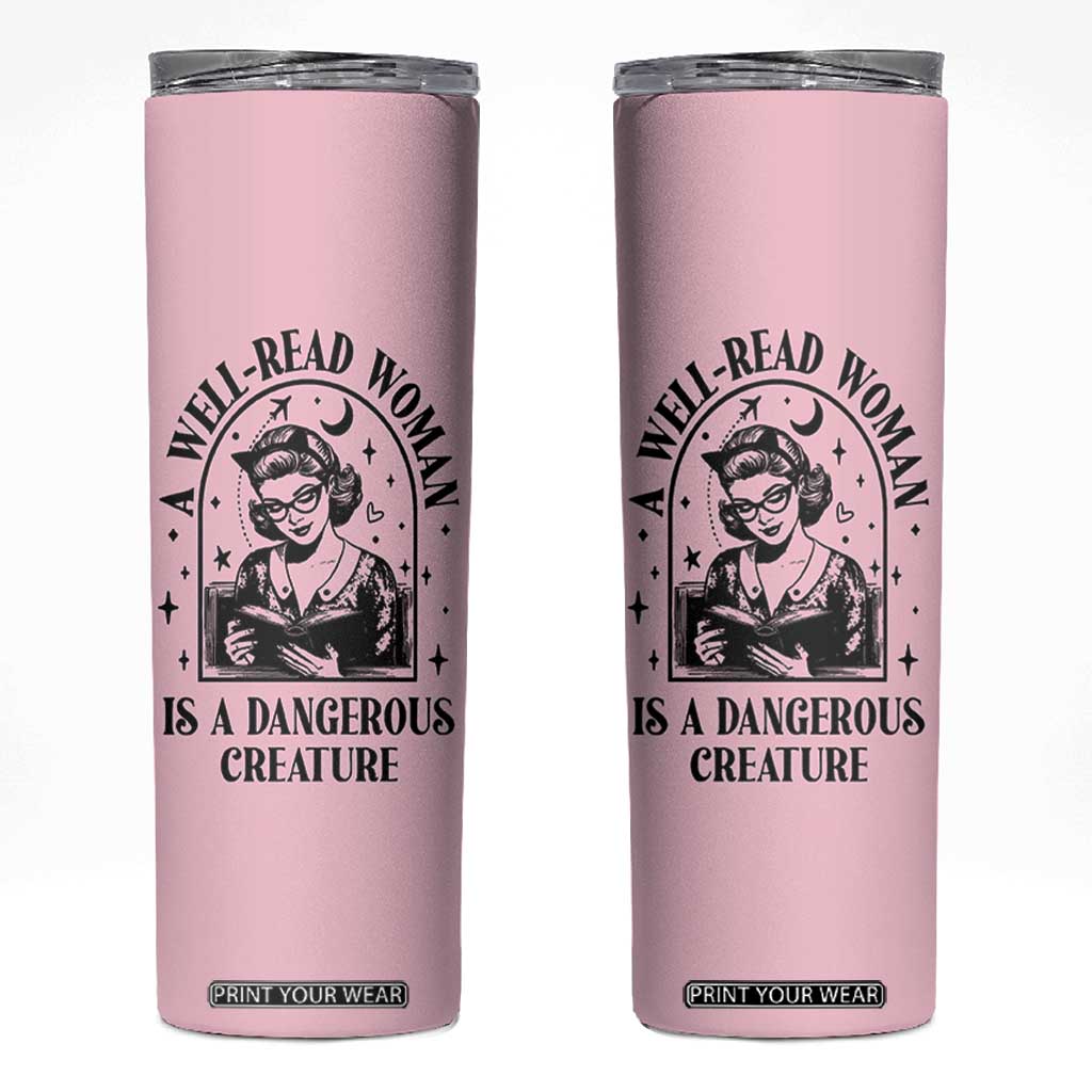Book Lovers Gifts For Women Skinny Tumbler Funny Readers Librarians Bookaholics TB10 Pink Print Your Wear