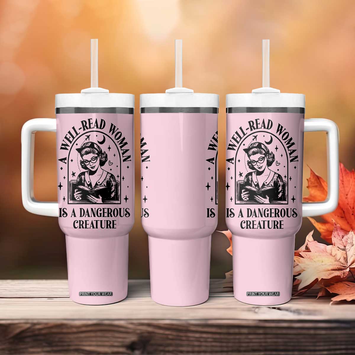 Book Lovers Gifts For Women Tumbler With Handle Funny Readers Librarians Bookaholics TB10 Print Your Wear
