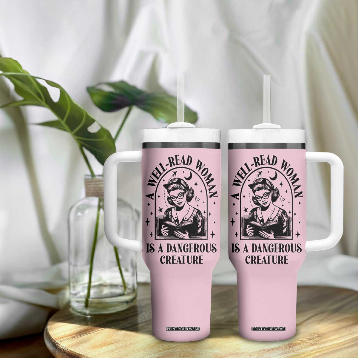 Book Lovers Gifts For Women Tumbler With Handle Funny Readers Librarians Bookaholics TB10 Print Your Wear