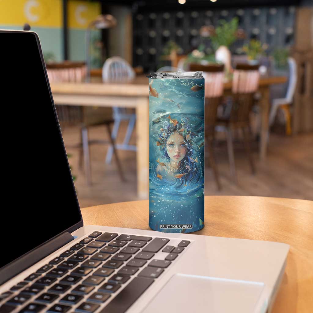 Beach Lovers Gifts For Women Skinny Tumbler Some Girls Are Just Born With The Beach In Their Souls TB10 Print Your Wear