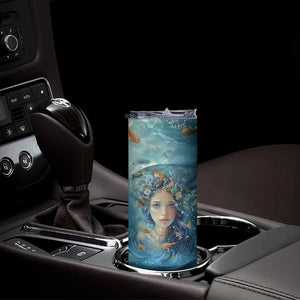 Beach Lovers Gifts For Women Skinny Tumbler Some Girls Are Just Born With The Beach In Their Souls TB10 Print Your Wear