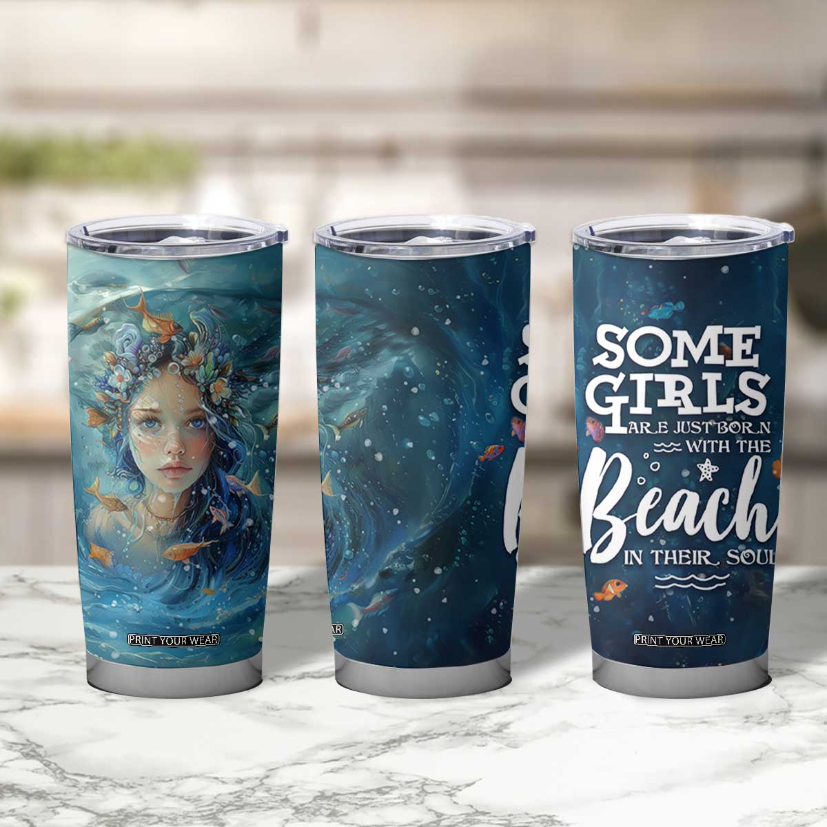 Beach Lovers Gifts For Women Tumbler Cup Some Girls Are Just Born With The Beach In Their Souls TB10 Print Your Wear