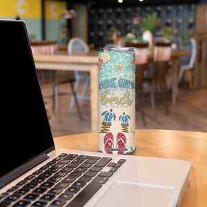 Beach Gifts For Women Skinny Tumbler Some Girls Are Just Born With The Beach In Their Souls TB10 Print Your Wear