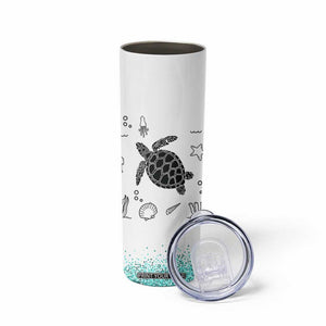 Beach Skinny Tumbler Ocean Animals The Beach Is My Happy Place Summer Holiday Gift TB10 Print Your Wear