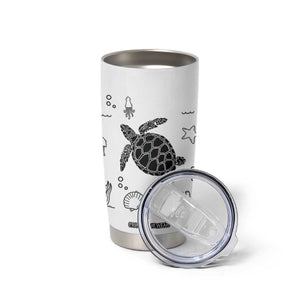 Beach Tumbler Cup Ocean Animals The Beach Is My Happy Place Summer Holiday Gift TB10 Print Your Wear