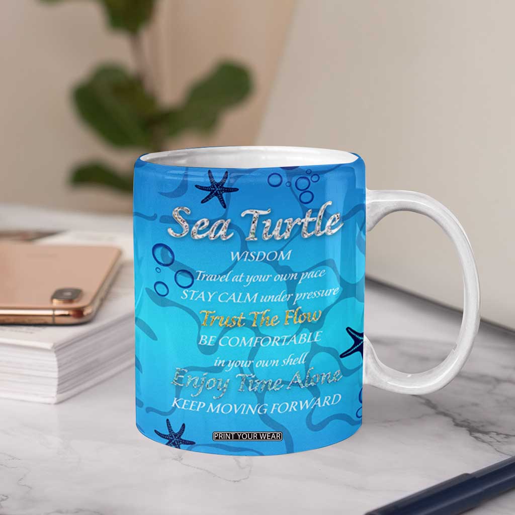 Sea Turtle Gifts For Women Coffee Mug Ocean Beach Themed Animal Lover Gift TB10 Print Your Wear