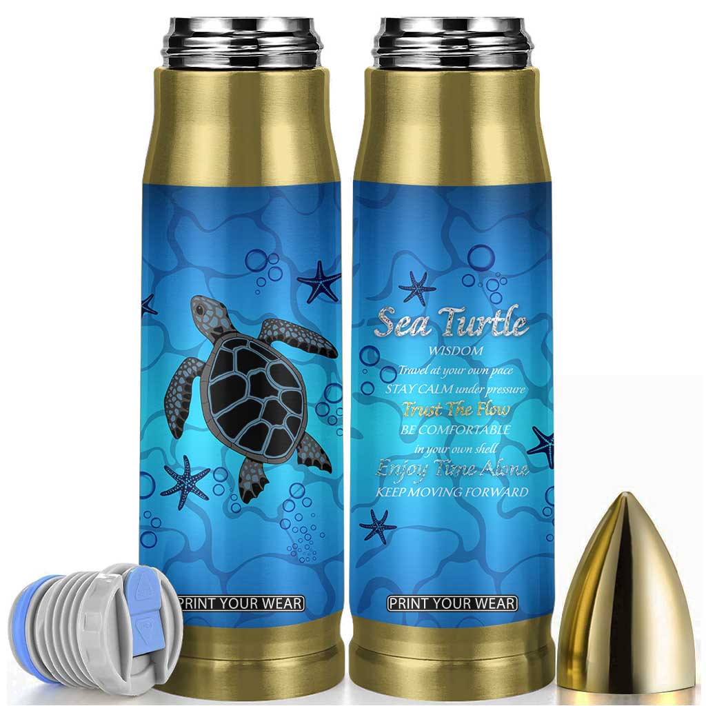 Sea Turtle Gifts For Women Bullet Tumbler Ocean Beach Themed Animal Lover Gift TB10 Blue Print Your Wear