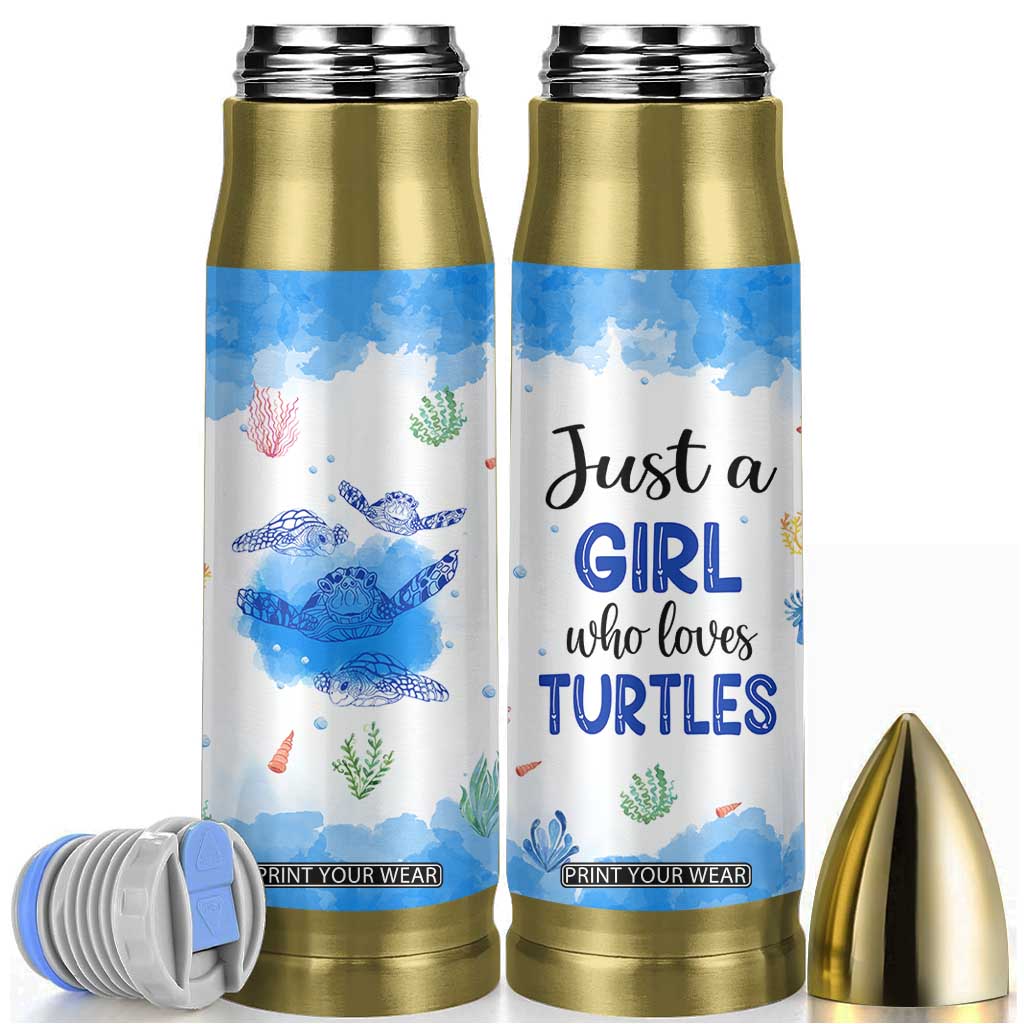Gifts For Sea Turtle Lovers Bullet Tumbler Cute Animal Lover Gifts For Women Girl TB10 White Print Your Wear