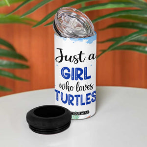 Gifts For Sea Turtle Lovers 4 in 1 Can Cooler Tumbler Cute Animal Lover Gifts For Women Girl TB10 Print Your Wear