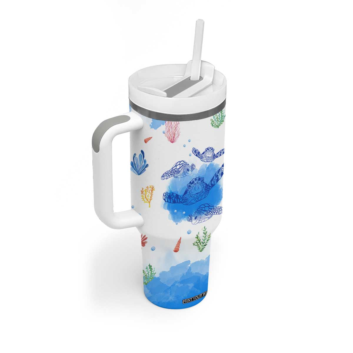 Gifts For Sea Turtle Lovers Tumbler With Handle Cute Animal Lover Gifts For Women Girl TB10 Print Your Wear