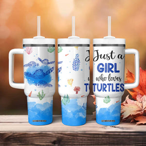 Gifts For Sea Turtle Lovers Tumbler With Handle Cute Animal Lover Gifts For Women Girl TB10 Print Your Wear