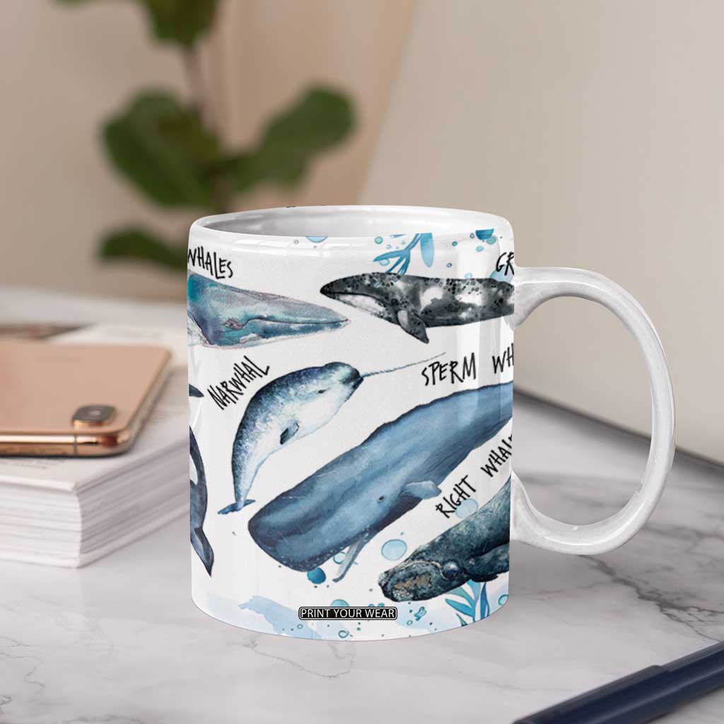 Shark Lovers Coffee Mug Ocean Animal Species Of Sharks TB10 Print Your Wear