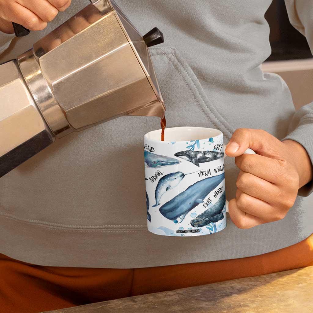 Shark Lovers Coffee Mug Ocean Animal Species Of Sharks TB10 Print Your Wear