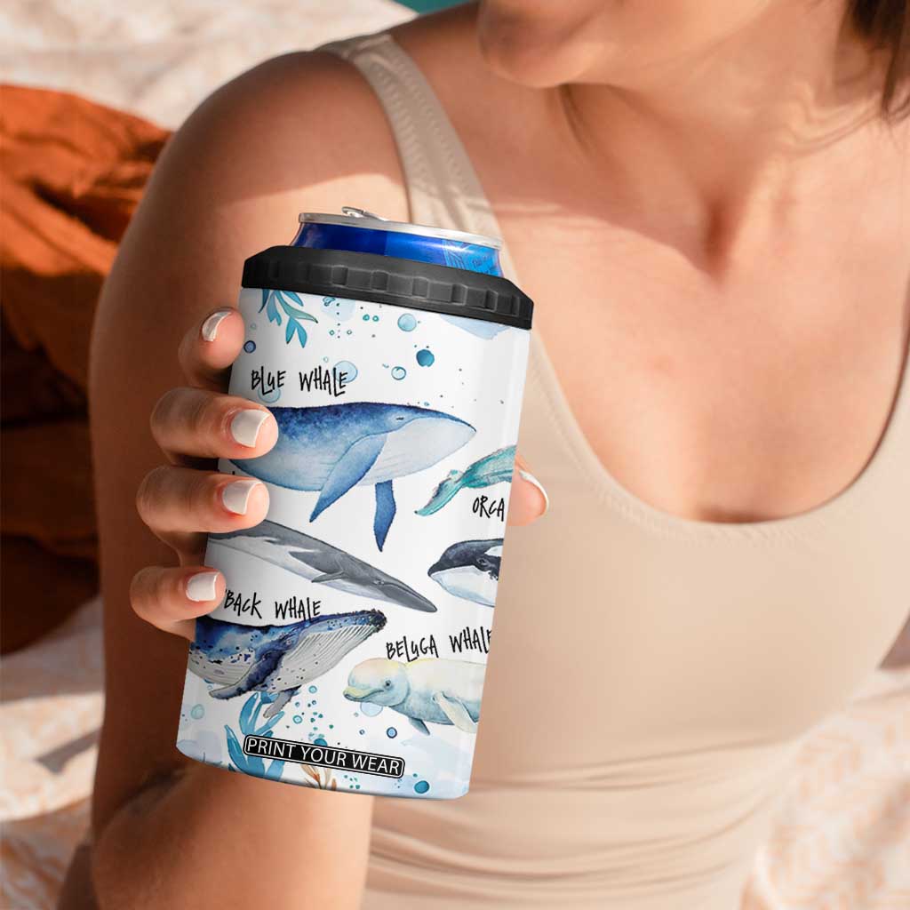 Shark Lovers 4 in 1 Can Cooler Tumbler Ocean Animal Species Of Sharks TB10 Print Your Wear