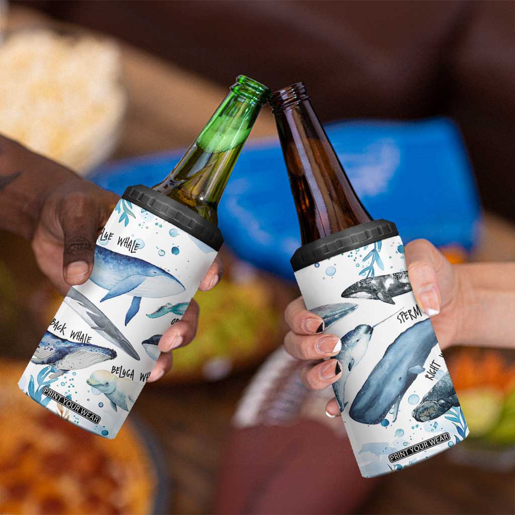 Shark Lovers 4 in 1 Can Cooler Tumbler Ocean Animal Species Of Sharks TB10 Print Your Wear