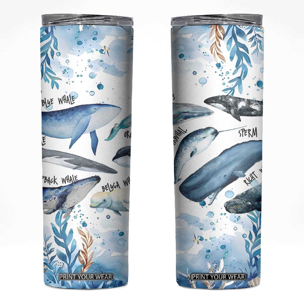 Shark Lovers Skinny Tumbler Ocean Animal Species Of Sharks TB10 Blue Print Your Wear