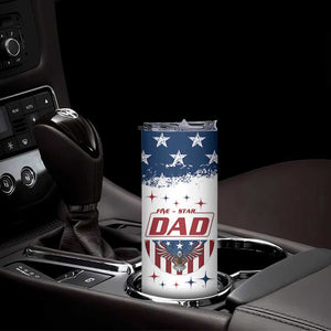 Dad Gifts From Kids Skinny Tumbler Five Star Dad Fathers Day American Flag TB10 Print Your Wear