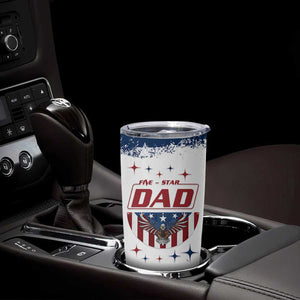Dad Gifts From Kids Tumbler Cup Five Star Dad Fathers Day American Flag TB10 Print Your Wear