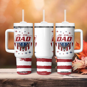 Dad Gifts From Kids Tumbler With Handle Five Star Dad Fathers Day American Flag TB10 Print Your Wear