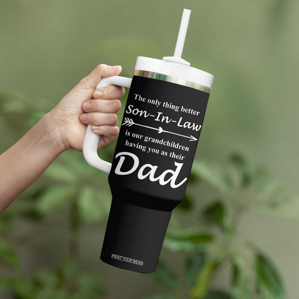Son In Law Gifts Tumbler With Handle Our Grandchildren Having You As Dad SIL Fathers Day Gift From MIL TB10 Print Your Wear