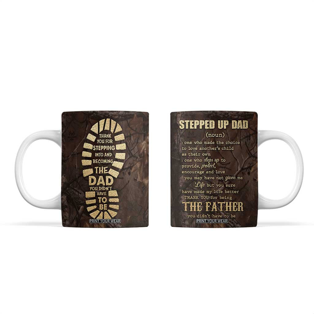 Bonus Dad Gifts Coffee Mug Stepdad Stepped Up Dads Daddy Fathers Day Presents Camo TB10 Camo Print Your Wear