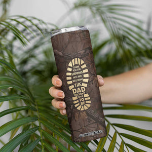 Bonus Dad Gifts Skinny Tumbler Stepdad Stepped Up Dads Daddy Fathers Day Presents Camo TB10 Print Your Wear