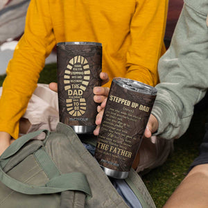 Bonus Dad Gifts Tumbler Cup Stepdad Stepped Up Dads Daddy Fathers Day Presents Camo TB10 Print Your Wear