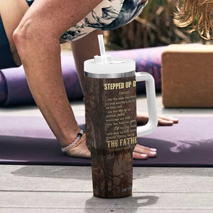 Bonus Dad Gifts Tumbler With Handle Stepdad Stepped Up Dads Daddy Fathers Day Presents Camo TB10 Print Your Wear