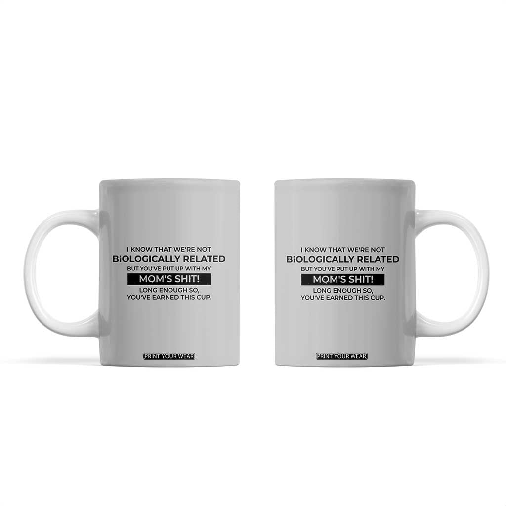 Funny Bonus Dad Gifts Coffee Mug Stepdad Fathers Day TB10 Grey Print Your Wear